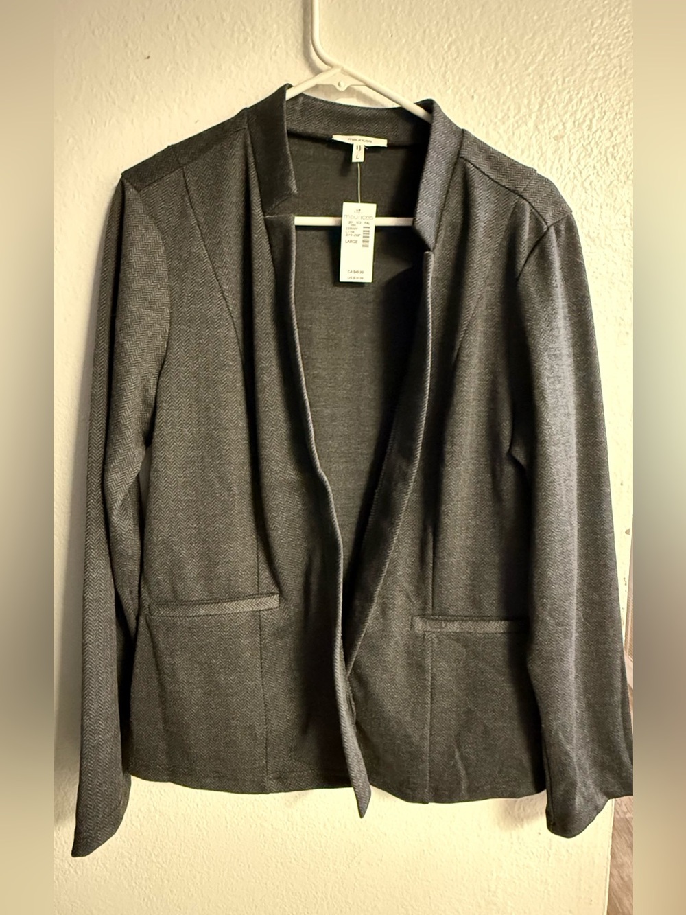 Gray pant suit